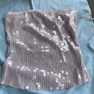 The Limited lilac sequin tube top